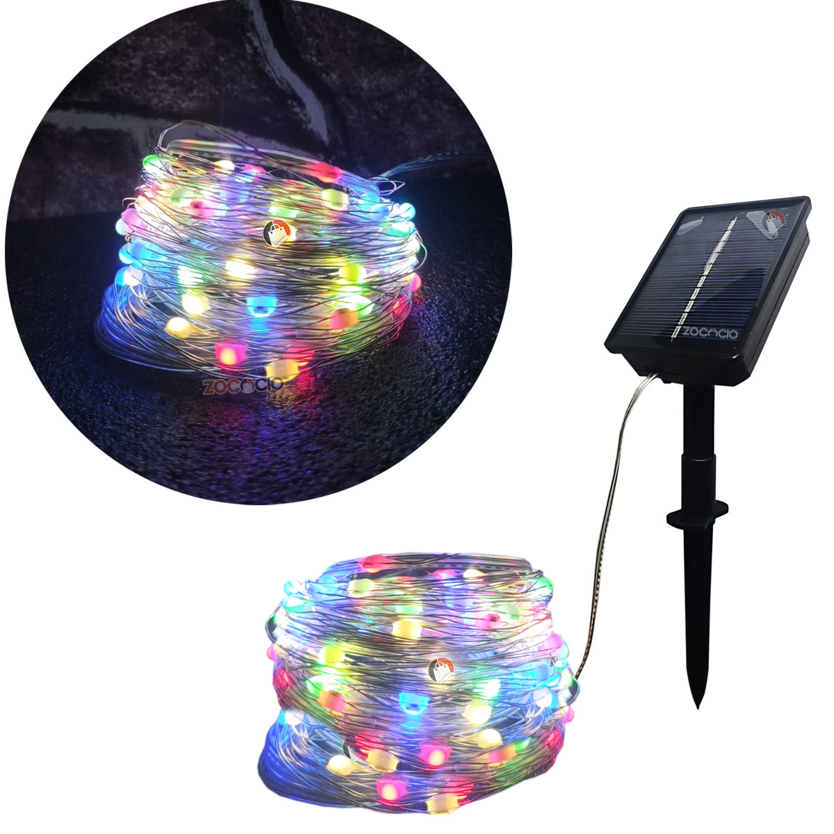 -Guirnalda De Alambre Solar 10, 20, 30MT - COLOR: Calido, MEDIDA: 20 Metros